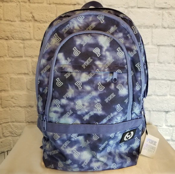 blue tie dye backpack